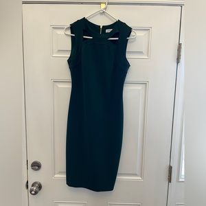 Calvin Klein Sleeveless Short Dress. Green. Size 6.